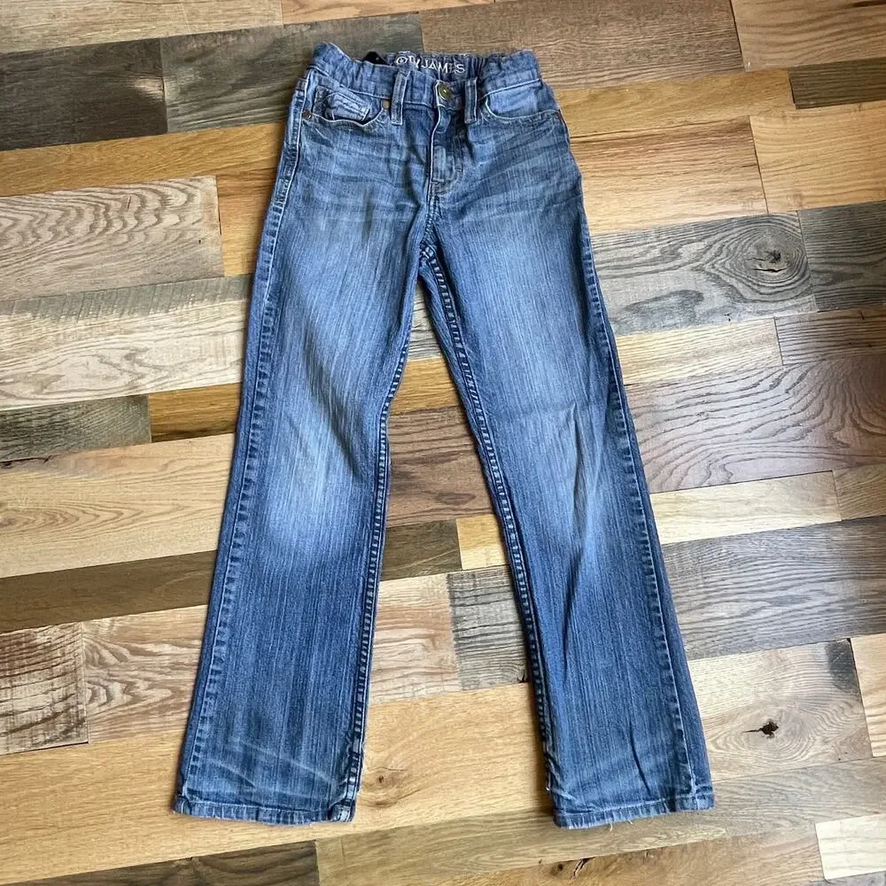 Cody James Girls 12 Reg Bootcut Jeans Western Cowgirl Stretch Distressed